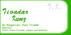 tivadar kunz business card